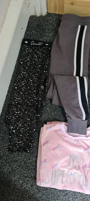 Girls Clothing Bundle Pyjamas Hoodie Leggings Jogger x 8 Items aged 12-13 Years 4