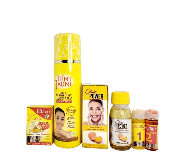 Soin Blanchissant Et Réparateur Teint Jaune - 300ml, Anti-taches, Sérum Nuit, Expiration 2025 | Pour Tous Types De Peau