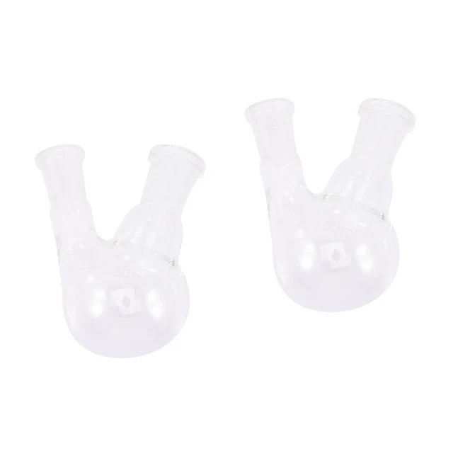 2x Conical Erlenmeyer Flask Boiling Flask Graduated Flasks