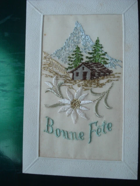 Cpa Brodee Chalet De Montagne, Edelweiss "Bonne Fete"