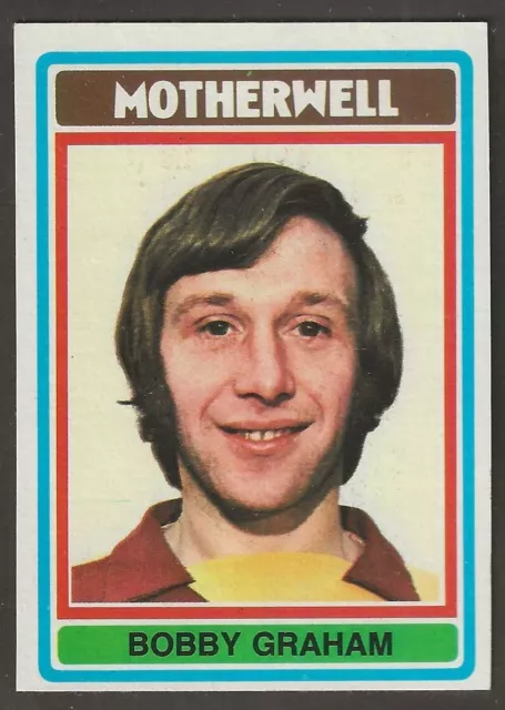 Topps-Football (Scottish Red Back 1976)-#044- Motherwell - Bobby Graham