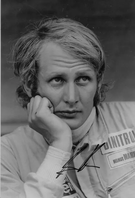 Helmut Marko FIRMATO 12x8 Le Mans Ritratto Porsche 1970