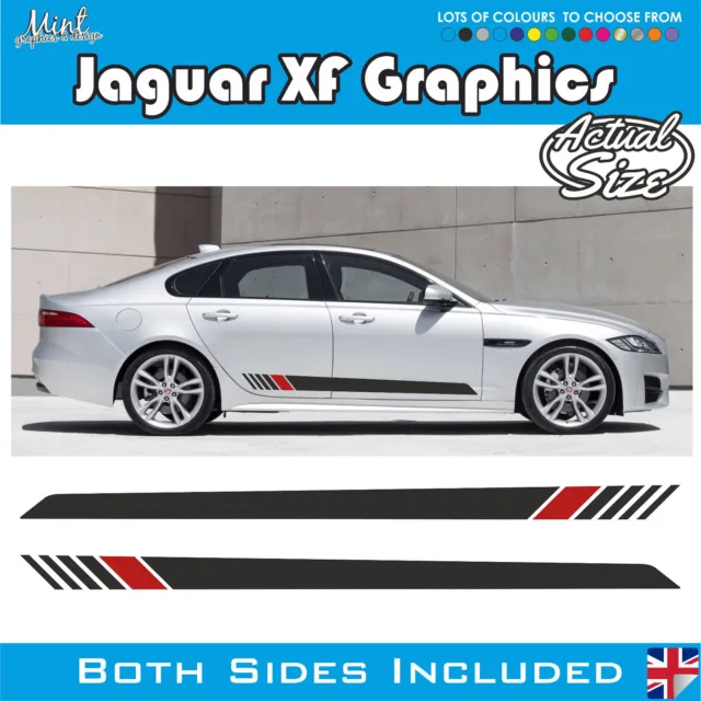 Jaguar XF XE Seitenstreifen R Limousine Sportbremse Aufkleber Aufkleber Grafik 013