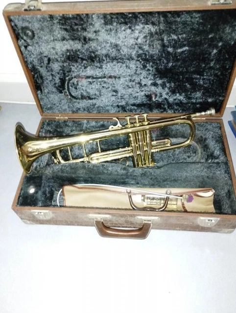 Ancienne Trompette 75 A Piston Henri Selmer Paris En Boite