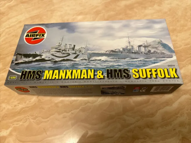Airfix #04214 1/600 HMS Manxman & HMS Suffolk (2 Complete Kits)