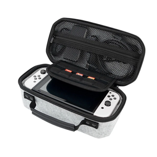 Gray Porable Carrying Case Storage Bag For Nintendo Switch/Switch OLED Console