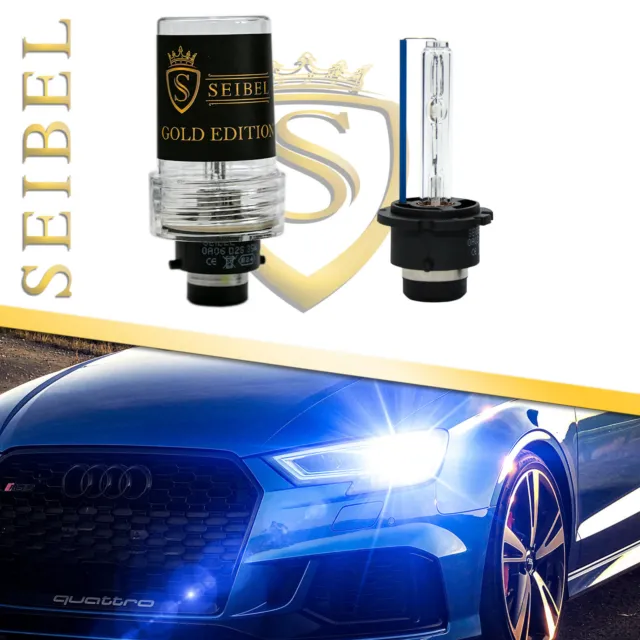 2 x Xenon Brenner D2S 6K Lampe Birne Abblendlicht für Audi GOLD EDITION NEU