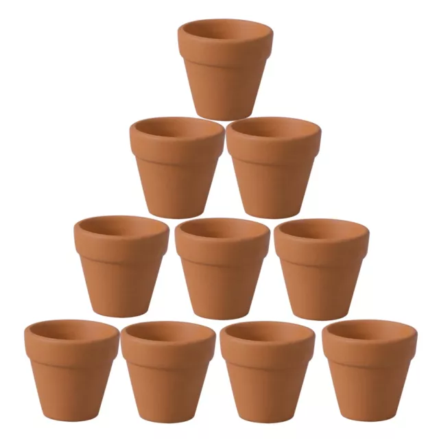 10 Pcs Pot En Terre Cuite Technique Cache-pot Céramique Petits Pots De Fleurs