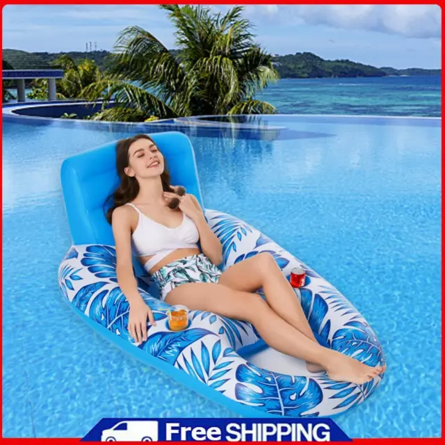 Floating Boat Lounge Portable Water Lounger Chair PVC for Adults and Children -
