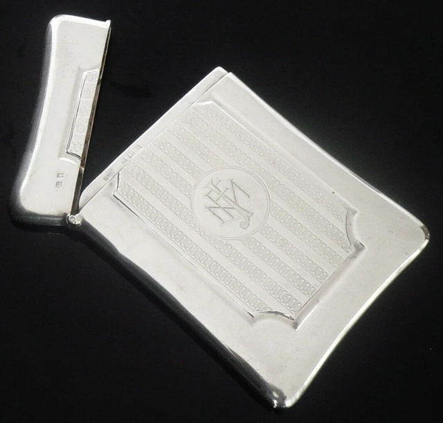 Sterling Silver Card Case, Antique Birmingham 1908, Henry Williamson Ltd