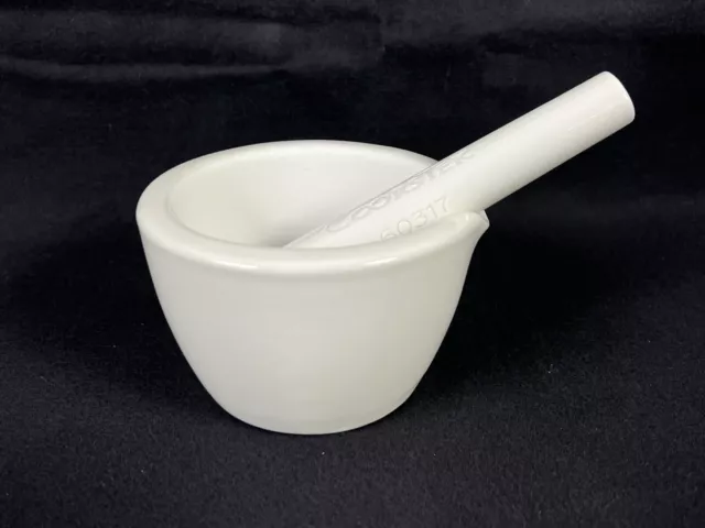 CoorsTek 60319 Glazed Porcelain Mortar and 60317 Pestle