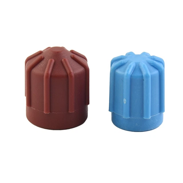 2pz Coperchio Valvola Auto AC A/C Alta Bassa Tensione R134a Copertura Polvere Durevole