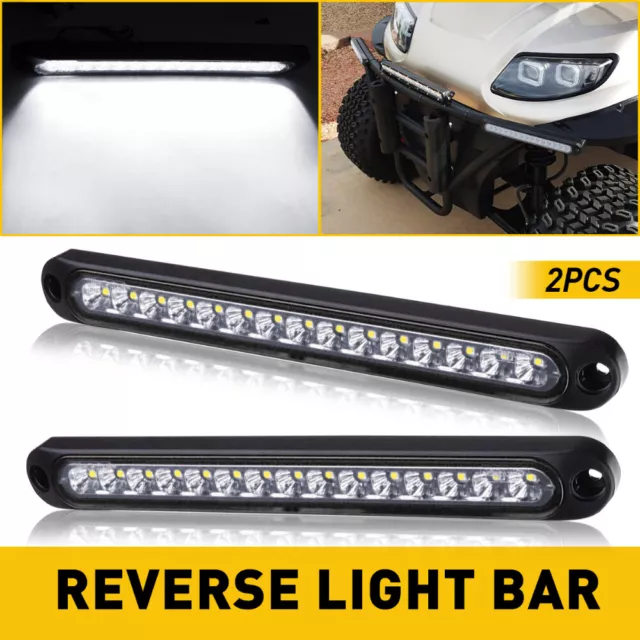 2pc 10" 15LED White Sealed Truck Trailer Light Bar Reverse BackupTurn Tail Strip