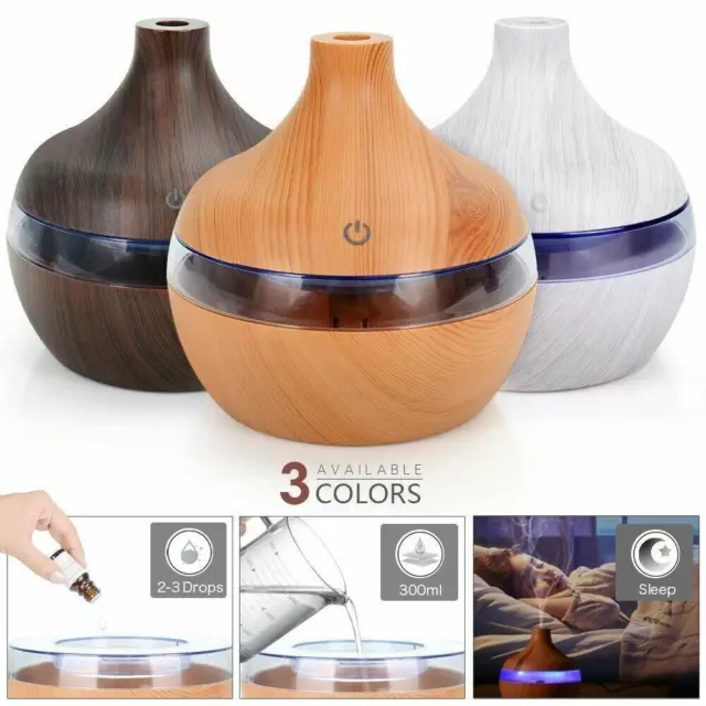 Electric Air Diffuser Humidifier Aroma Oil Led Night Light Up Relax Defuser)