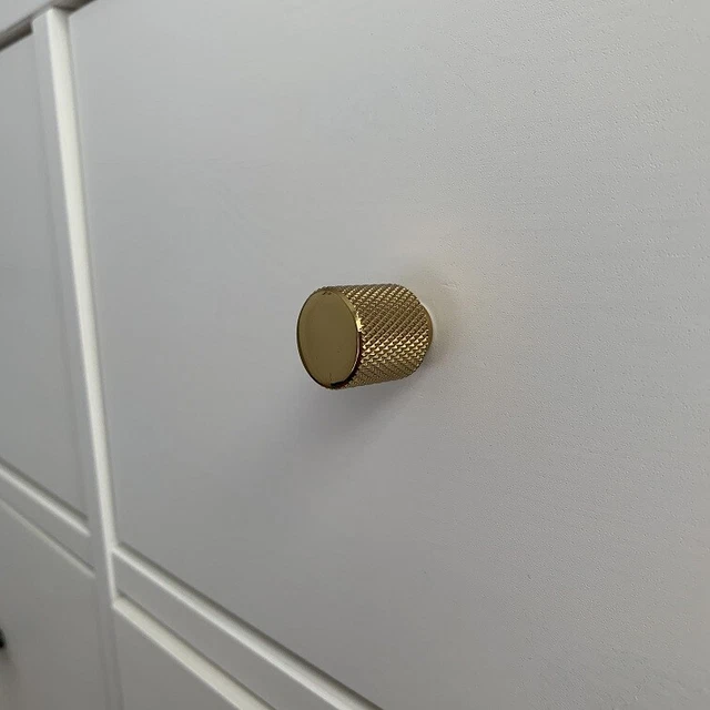 Bouton d'armoire poignée poignée d'armoire en laiton brossé or 2