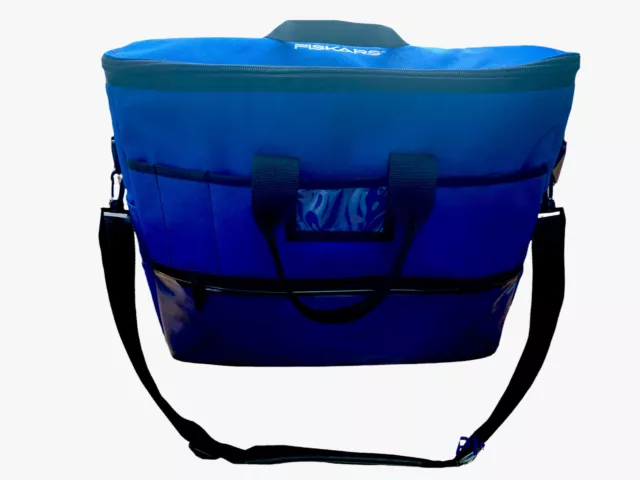 Bolso de mano grande organizador creativo azul para libros de chatarra Fiskars azul