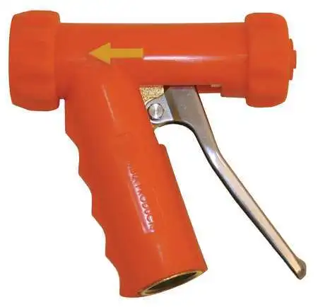 Sani-Lav N1 Pistol Grip Water Nozzle, 3/4" Female, 150 Psi, 7 Gpm, Safety Orange