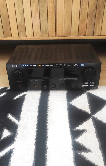 Ampli denon 1055R noir, ampli hifi, 80W, entrée phono vinyle, borne