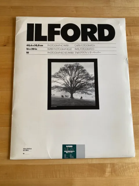 Ilford Photo Paper 16"x20" MGIV Multigrade IV RC Deluxe Pearl 10 Sheets Sealed