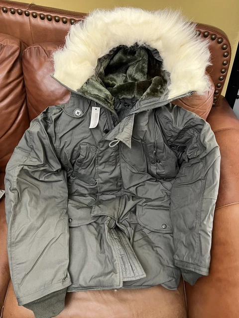 USAF N3B EXTREME Cold Weather Parka Arctic Snorkel Jacket LARGE US