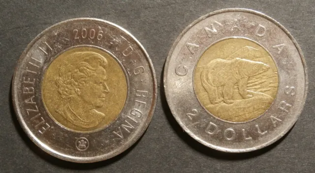 CANADA 2006 - $2 , Queen Elizabeth II  / Polar Bear