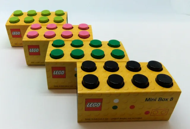 Lego Lunch/Storage Mini Box 8 For Snacks 4 Colours