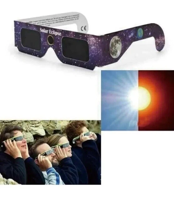 100 PACK NEW Solar Eclipse Glasses 2024 ISO CE Certified 100 Safe 100