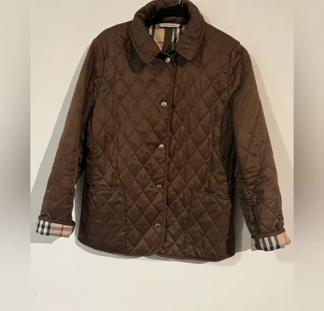 Burberry London Brown Quilted Jacket Size S