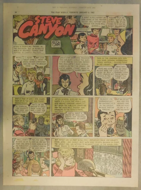 (52) "Steve Canyon" Sundays by Milton Caniff  from 1962 Complete Year ! Tabloid