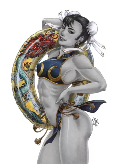 Street Fighter 2022 Swimsuit Special Chun Li Exclusive Zoe Lacchei Nm/M Le:150