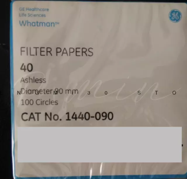 100/box 1440-090 NO.40 slow quantitative filter paper 8um 90mm diameter