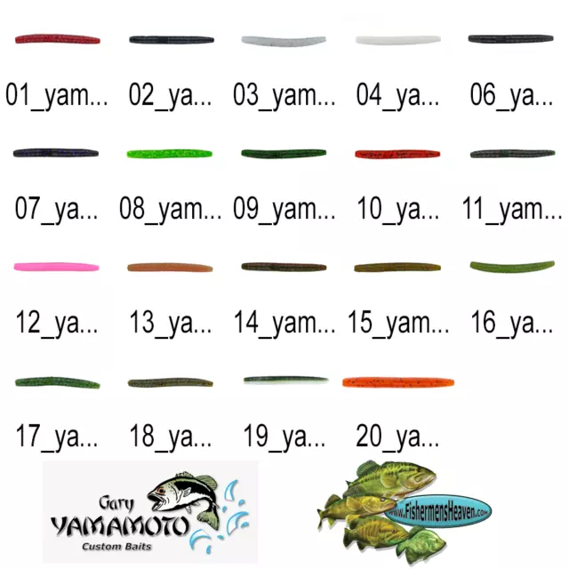 YAMAMOTO SENKO 3 Inch SLIM (9B-10) Stick Bait Finesse Worms Any 18 Color  Lures $9.99 - PicClick