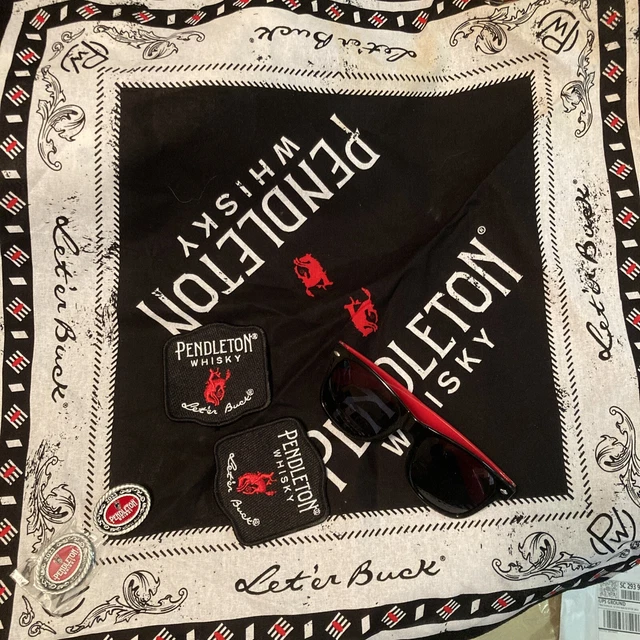 Pendleton Whiskey Let’er Buck Promotional Bandana Handkerchief Rodeo PBR 2023