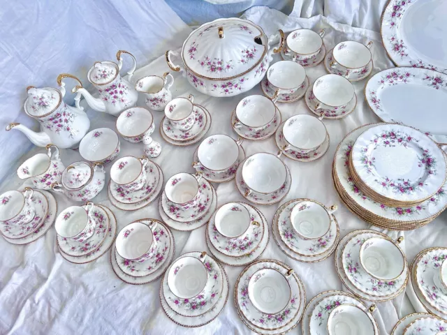 ROYAL ALBERT PARAGON VICTORIANA ROSE Very rare Bundle Dinner & TEA SET