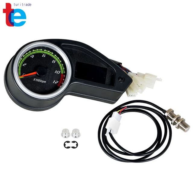 LCD Digital Universal Speedometer Tachometer Odometer W/ Sensor For RPS Hawk 250