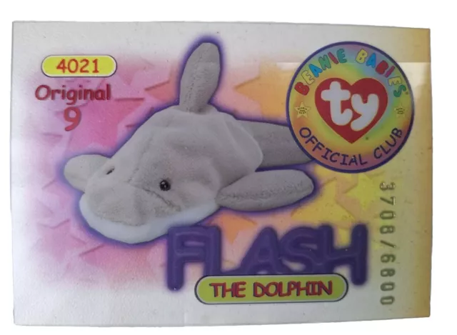 Official Ty Beanie Baby Trading Cards Series I - Flash Cubbie Patti - Clear Card 2