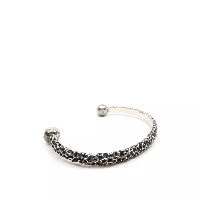 King Baby Studio Lava Rock Texture Cuff Bracelet Fine Silver .925 Size 6.75"