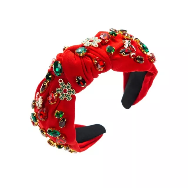 Femme Bandeau Strass Noël Arbre Motif Pince Cheveux Accessoires Cheveux