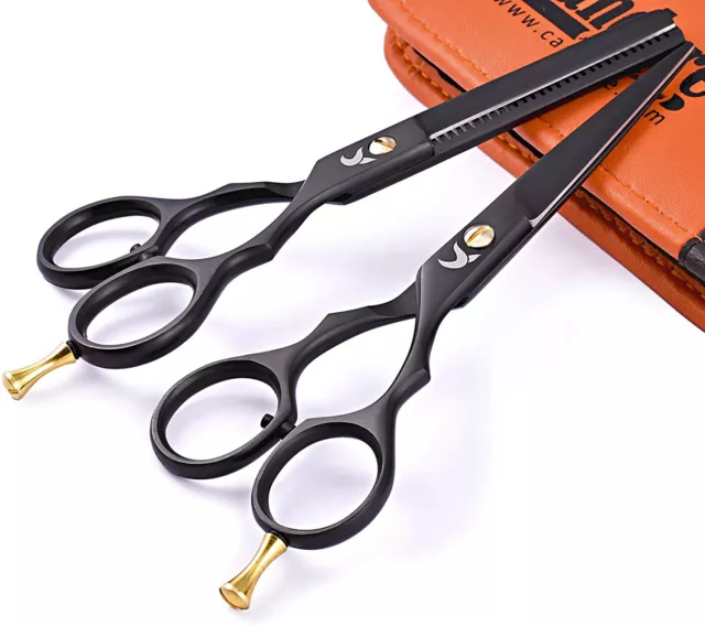 5.5" Pro Hair Cutting Thinning Scissors Set Shears Barber Salon Hairdressing