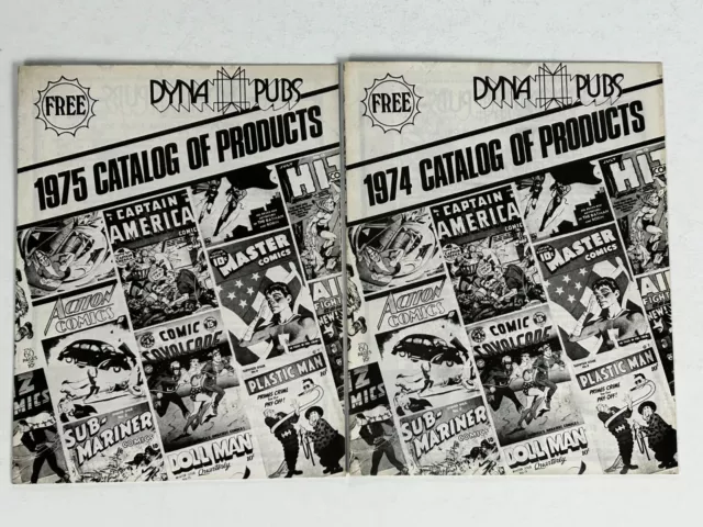 DynaPubs Flashback Comic Catalog 1974 1975 Lot Golden Age Reprint Timely DC Whiz