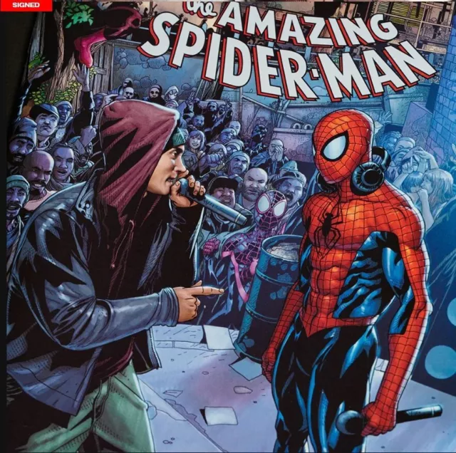 THE AMAZING SPIDER-MAN (2022) #1 EMINEM VARIANT Comic Book SIGNED COMIC