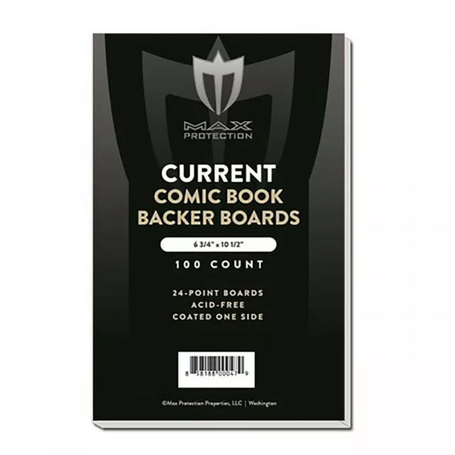 200 - Max Pro Current Modern Comic Book Backing Boards 6-3/4 Acid Free Archival
