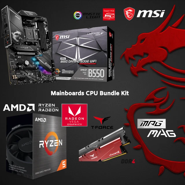AMD RYZEN 5 5600G kit di aggiornamento pacchetto con scheda madre ...