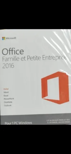 Office 2016 Famille /Petite Entreprise  Neuf Licence à Vie Carte  D Activation