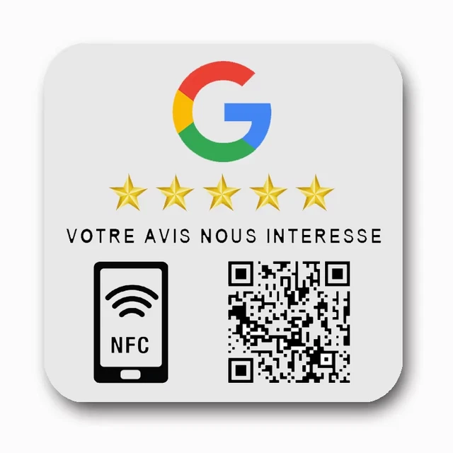 CUSTOM GOOGLE REVIEW Sign with NFC Scan Code PVC Social Media Signs ...