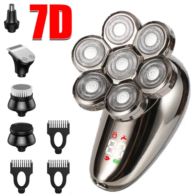 Head Shavers for Bald Men Electric Bald Head Shaver with Nose Hair Trimmer 7D
