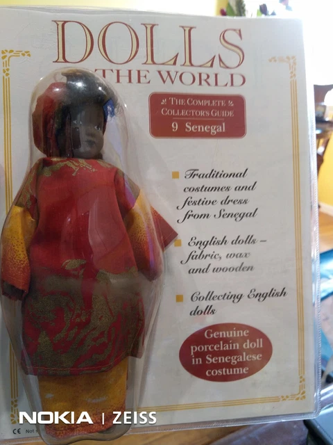 Dolls of the World SENEGAL Porcelain Senegalese Traditional Costume +Magazine #9