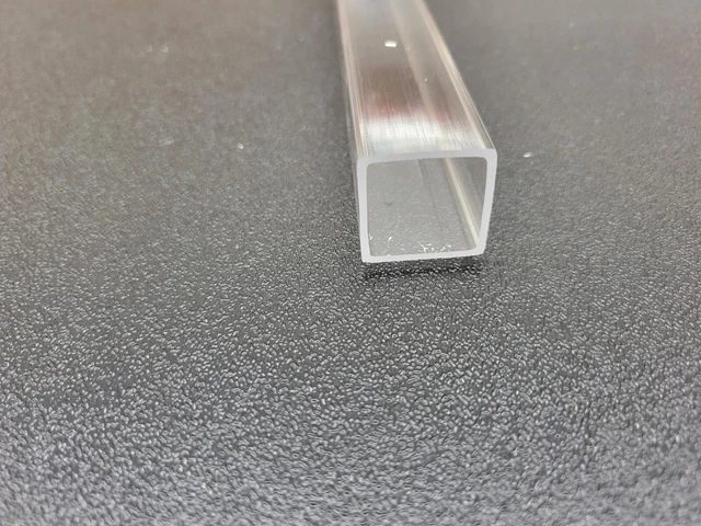 1"OD x 7/8"ID Square Clear Extruded Acrylic Tube 21"L