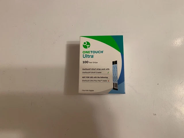 OneTouch Ultra Diabetic Test Strips, 100 Count Pack exp. 12/31/24 BOX MINT