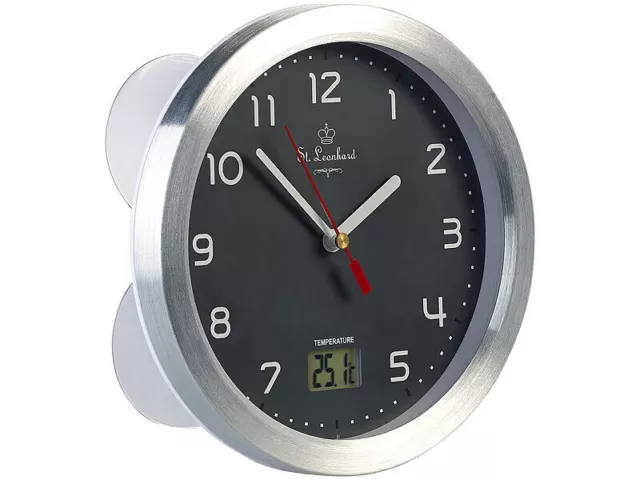 Horloge de salle de bains avec thermomètre, Horloges